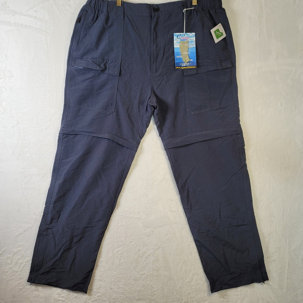 World Wide Sportsman Convertible Pants Outdoor Hiking Camping Teflon UPF 50 XL